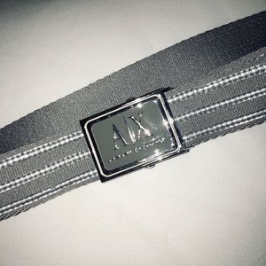 Armani Exchange logo buckle belt
